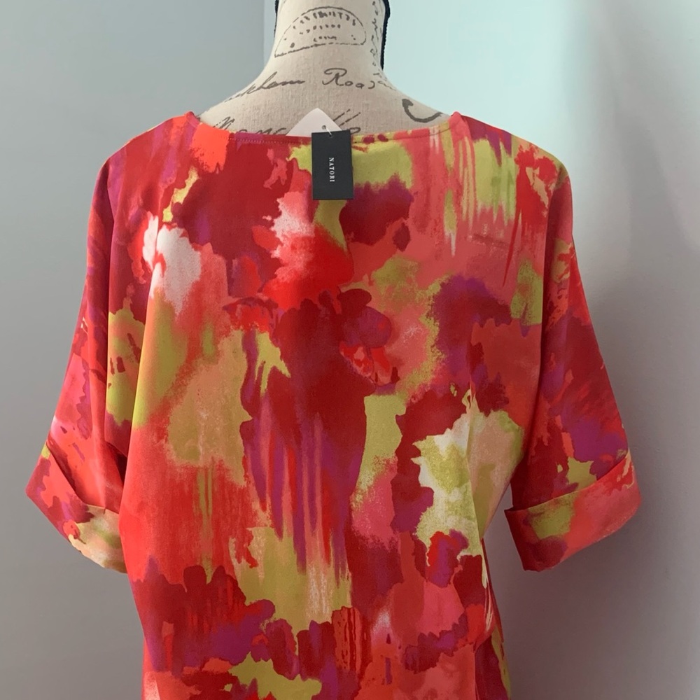 Natori Watercolor Relaxed Fit T-Shirt Dress - Picture 14 of 15